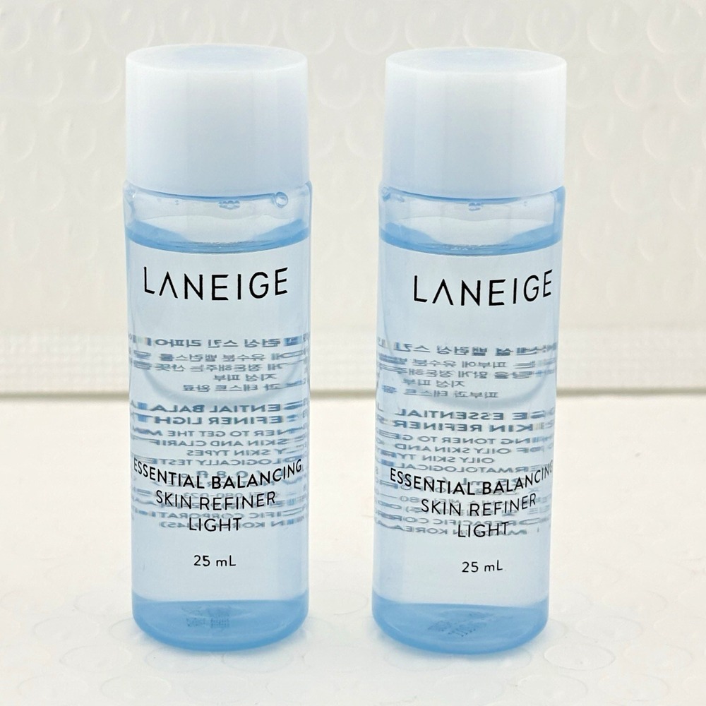 2x Laneige Essential Balancing Skin Refiner‎ Light  25ml Travel Size